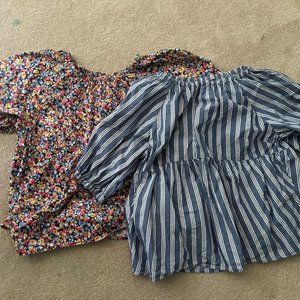 Set of 2 Old Navy Baby Toll Tops with Puff Sleeves